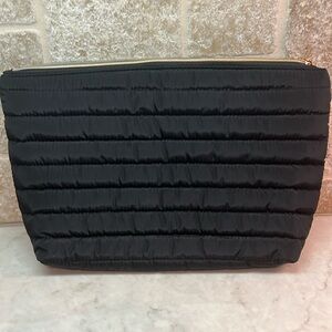 Black Quilted Makeup Bag